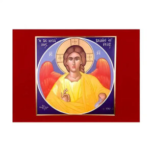 Εικόνα Ορθοδοξίας με περίγραμμα χρυσό σε ξύλο Φλαμουρίας  με  βάση Εικόνα Άγγελος Μεγάλης Βουλής Χειροποίητη Ελληνορθόδοξη , Κρεμαστή πλάκα βυζαντινής τέχνης, χριστιανική τέχνη Διάσταση 45x35 cm (17,7 x 13,8 ίντσες) INTRAEK-6294670444