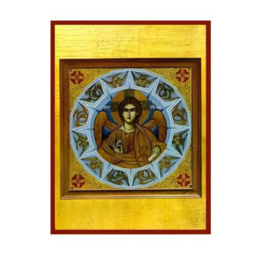 Εικόνα Ορθοδοξίας με περίγραμμα χρυσό σε ξύλο Φλαμουρίας  με  βάση Εικόνα Άγγελος Μεγάλης Βουλής Χειροποίητη Ελληνορθόδοξη , Κρεμαστή πλάκα βυζαντινής τέχνης, χριστιανική τέχνη Διάσταση 45x35 cm (17,7 x 13,8 ίντσες) INTRAEK-6294670445