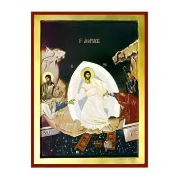 Εικόνα Ορθοδοξίας με περίγραμμα χρυσό σε ξύλο Φλαμουρίας με βάση Εικόνα Ανάσταση Χριστού, Άδου Κάθοδος Χειροποίητη Ελληνορθόδοξη , Κρεμαστή πλάκα βυζαντινής τέχνης, χριστιανική τέχνη Διάσταση 45x35 cm (17,7 x 13,8 ίντσες) INTRAEK-6294671034 - Image 1