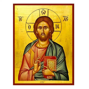 Εικόνα Ορθοδοξίας με περίγραμμα χρυσό σε ξύλο Φλαμουρίας  με  βάση Εικόνα Χριστός Ευλογών Χειροποίητη Ελληνορθόδοξη , Κρεμαστή πλάκα βυζαντινής τέχνης, χριστιανική τέχνη Διάσταση 45x35 cm (17,7 x 13,8 ίντσες) INTRAEK-6294670778 - Image 1