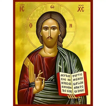 Εικόνα Ορθοδοξίας με περίγραμμα χρυσό σε ξύλο Φλαμουρίας με βάση Εικόνα Χριστός Ευλογών Χειροποίητη Ελληνορθόδοξη , Κρεμαστή πλάκα βυζαντινής τέχνης, χριστιανική τέχνη Διάσταση 45x35 cm (17,7 x 13,8 ίντσες) INTRAEK-6294670773 - Image 1