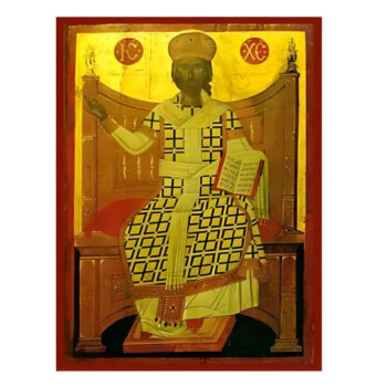 Εικόνα Ορθοδοξίας με περίγραμμα χρυσό σε ξύλο Φλαμουρίας  με  βάση Εικόνα Χριστός Μέγας Αρχιερεύς Χειροποίητη Ελληνορθόδοξη , Κρεμαστή πλάκα βυζαντινής τέχνης, χριστιανική τέχνη Διάσταση 45x35 cm (17,7 x 13,8 ίντσες) INTRAEK-6294670755 - Image 1