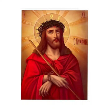 Εικόνα Ορθοδοξίας με περίγραμμα χρυσό σε ξύλο Φλαμουρίας  με  βάση Εικόνα Χριστός Νυμφίος Χειροποίητη Ελληνορθόδοξη , Κρεμαστή πλάκα βυζαντινής τέχνης, χριστιανική τέχνη Διάσταση 45x35 cm (17,7 x 13,8 ίντσες) INTRAEK-6294670749 - Image 1