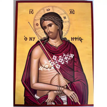 Εικόνα Ορθοδοξίας με περίγραμμα χρυσό σε ξύλο Φλαμουρίας  με  βάση Εικόνα Χριστός Νυμφίος Χειροποίητη Ελληνορθόδοξη , Κρεμαστή πλάκα βυζαντινής τέχνης, χριστιανική τέχνη Διάσταση 45x35 cm (17,7 x 13,8 ίντσες) INTRAEK-6294670748 - Image 1