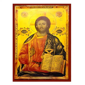 Εικόνα Ορθοδοξίας με περίγραμμα χρυσό σε ξύλο Φλαμουρίας με βάση Εικόνα Χριστός Παντοκράτωρ Χειροποίητη Ελληνορθόδοξη , Κρεμαστή πλάκα βυζαντινής τέχνης, χριστιανική τέχνη Διάσταση 45x35 cm (17,7 x 13,8 ίντσες) INTRAEK-6294670736 - Image 1