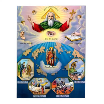 Εικόνα Ορθοδοξίας με περίγραμμα χρυσό σε ξύλο Φλαμουρίας  με  βάση Εικόνα Χριστός Παντοκράτωρ Χειροποίητη Ελληνορθόδοξη , Κρεμαστή πλάκα βυζαντινής τέχνης, χριστιανική τέχνη Διάσταση 45x35 cm (17,7 x 13,8 ίντσες) INTRAEK-6294670731 - Image 1