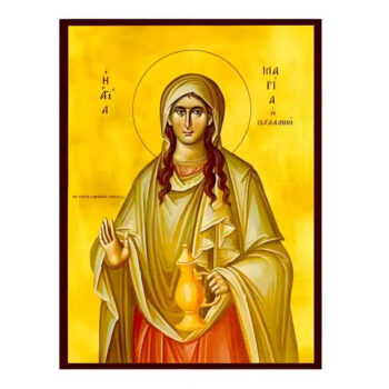 Εικόνα Ορθοδοξίας με περίγραμμα χρυσό σε ξύλο Φλαμουρίας  με  βάση Εικόνα Αγία Μαρία Μαγδαληνή Χειροποίητη Ελληνορθόδοξη , Κρεμαστή πλάκα βυζαντινής τέχνης, χριστιανική τέχνη Διάσταση 45x35 cm (17,7 x 13,8 ίντσες) INTRAEK-6294670581 - Image 1