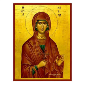 Εικόνα Ορθοδοξίας με περίγραμμα χρυσό σε ξύλο Φλαμουρίας  με  βάση Εικόνα Αγία Μαρίνα Χειροποίητη Ελληνορθόδοξη , Κρεμαστή πλάκα βυζαντινής τέχνης, χριστιανική τέχνη Διάσταση 45x35 cm (17,7 x 13,8 ίντσες) INTRAEK-6294670578