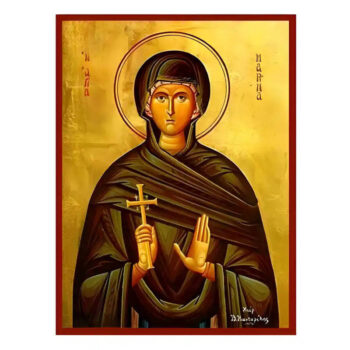 Εικόνα Ορθοδοξίας με περίγραμμα χρυσό σε ξύλο Φλαμουρίας  με  βάση Εικόνα Αγία Μαρίνα Χειροποίητη Ελληνορθόδοξη , Κρεμαστή πλάκα βυζαντινής τέχνης, χριστιανική τέχνη Διάσταση 45x35 cm (17,7 x 13,8 ίντσες) INTRAEK-6294670573 - Image 1