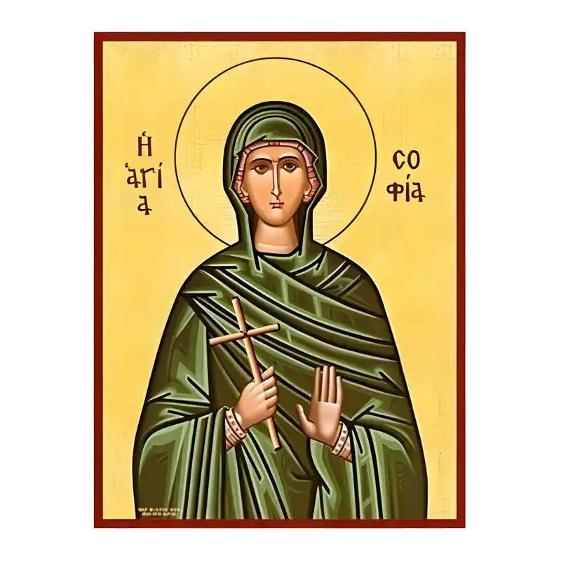 Εικόνα Ορθοδοξίας με περίγραμμα χρυσό σε ξύλο Φλαμουρίας  με  βάση Εικόνα Αγία Σοφία Χειροποίητη Ελληνορθόδοξη , Κρεμαστή πλάκα βυζαντινής τέχνης, χριστιανική τέχνη Διάσταση 45x35 cm (17,7 x 13,8 ίντσες) INTRAEK-6294670528