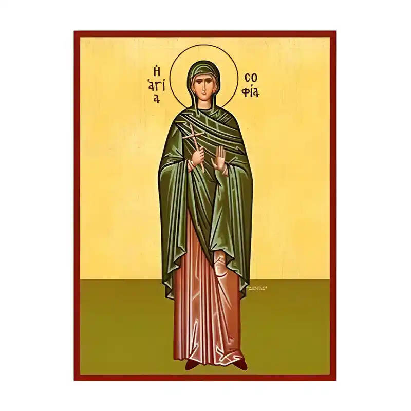 Εικόνα Ορθοδοξίας με περίγραμμα χρυσό σε ξύλο Φλαμουρίας  με  βάση Εικόνα Αγία Σοφία Χειροποίητη Ελληνορθόδοξη , Κρεμαστή πλάκα βυζαντινής τέχνης, χριστιανική τέχνη Διάσταση 45x35 cm (17,7 x 13,8 ίντσες) INTRAEK-6294670527
