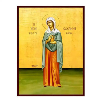 Εικόνα Ορθοδοξίας με περίγραμμα χρυσό σε ξύλο Φλαμουρίας  με  βάση Εικόνα Αγία Σωσάννα Χειροποίητη Ελληνορθόδοξη , Κρεμαστή πλάκα βυζαντινής τέχνης, χριστιανική τέχνη Διάσταση 45x35 cm (17,7 x 13,8 ίντσες) INTRAEK-6294670525 - Image 1