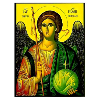 Εικόνα Ορθοδοξίας με περίγραμμα χρυσό σε ξύλο Φλαμουρίας  με  βάση Εικόνα Αρχάγγελος Μιχαήλ Χειροποίητη Ελληνορθόδοξη , Κρεμαστή πλάκα βυζαντινής τέχνης, χριστιανική τέχνη Διάσταση 45x35 cm (17,7 x 13,8 ίντσες) INTRAEK-6294670430 - Image 1