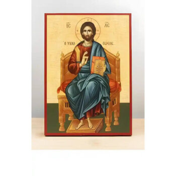 Εικόνα Ορθοδοξίας με περίγραμμα χρυσό σε ξύλο Φλαμουρίας  με  βάση Jesus Christ the Soul Saver “Ψυχοσώστης”, Ξύλινη Χειροποίητη Εικόνα Ελληνικού Premium Βυζαντινού Στυλ Κρεμαστή σε ξύλινη πλάκα Θρησκευτικό θέμα Χειροποίητη Ελληνορθόδοξη εικόνα του Ιησού Χριστού, Κρεμαστή πλάκα βυζαντινής τέχνης, χριστιανική τέχνη Διάσταση 40x30 cm (15,8 x 11,8 ίντσες)  INTRAEK-2111201 - Image 1