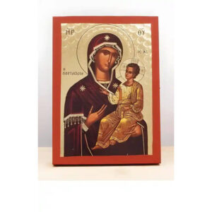 Εικόνα Ορθοδοξίας με περίγραμμα χρυσό σε ξύλο Φλαμουρίας  με  βάση Παναγία Οδηγήτρια με τον Ιησού, Ξύλινη Χειροποίητη Εικόνα με ψηφιακή εκτύπωση Χαρακτικό Ελληνικού Βυζαντινού Στυλ Τοίχου Κρεμασμένο σε ξύλινη πλάκα Χειροποίητη Ελληνορθόδοξη εικόνα του Ιησού Χριστού, Κρεμαστή πλάκα βυζαντινής τέχνης, χριστιανική τέχνη 45x35 cm (17,7 x 13,8 ίντσες)  INTRAEK-342111060