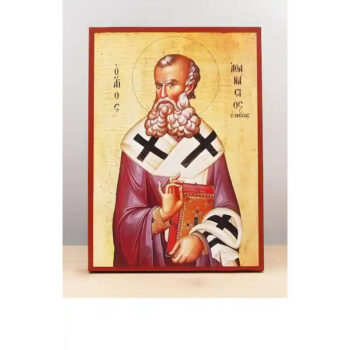 Εικόνα Ορθοδοξίας με περίγραμμα χρυσό σε ξύλο Φλαμουρίας  με  βάση Άγιος Αθανάσιος Αλεξανδρείας, Ξύλινη Χειροποίητη Εικόνα Ελληνικού Βυζαντινού Στυλ Κρεμασμένη σε ξύλινη πλάκα Χειροποίητη Ελληνορθόδοξη εικόνα του Ιησού Χριστού, Κρεμαστή πλάκα βυζαντινής τέχνης, χριστιανική τέχνη Διάσταση 40x30 cm (15,8 x 11,8 ίντσες)  INTRAEK-2111053 - Image 1
