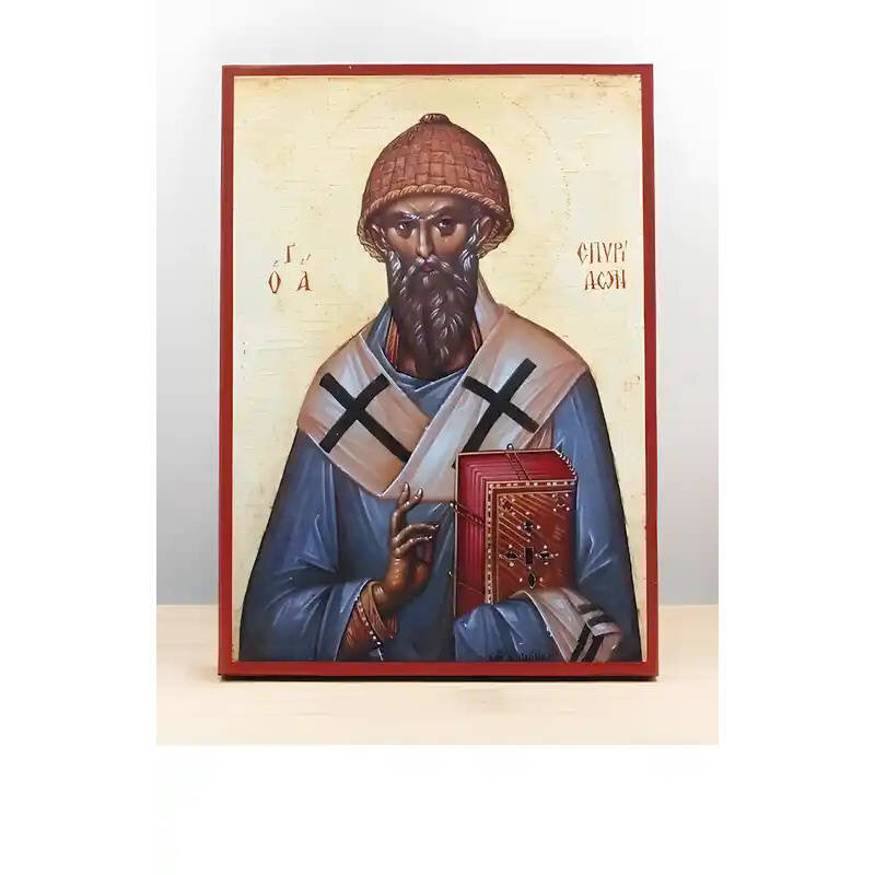 Εικόνα Ορθοδοξίας με περίγραμμα χρυσό σε ξύλο Φλαμουρίας  με  βάση Άγιος Σπυρίδων Κέρκυρας, Ξύλινη Χειροποίητη Εικόνα Ελληνικής Premium Βυζαντινού Στυλ Κρεμαστή σε ξύλινη πλάκα Θρησκευτικό θέμα Χειροποίητη Ελληνορθόδοξη εικόνα του Ιησού Χριστού, Κρεμαστή πλάκα βυζαντινής τέχνης, χριστιανική τέχνη Διάσταση 10x7 cm (3,9 x 2,8 ίντσες)  INTRAEK-11043