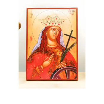 Εικόνα Ορθοδοξίας με περίγραμμα χρυσό σε ξύλο Φλαμουρίας με βάση Αγία Αικατερίνη «Αικατερίνη» Αλεξάνδρειας, Ξύλινη Χειροποίητη Εικόνα Ελληνικού Βυζαντινού Στυλ Κρεμασμένη σε ξύλινη πλάκα Χειροποίητη Ελληνορθόδοξη εικόνα του Ιησού Χριστού, Κρεμαστή πλάκα βυζαντινής τέχνης, χριστιανική τέχνη 45x35 cm (17,7 x 13,8 ίντσες) INTRAEK-342110970 - Image 1
