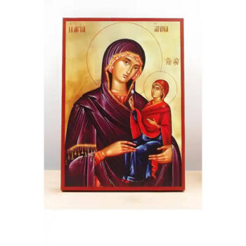 Εικόνα Ορθοδοξίας με περίγραμμα χρυσό σε ξύλο Φλαμουρίας με βάση Αγία Άννα «Άννα» μητέρα της Παναγίας, Ξύλινη Χειροποίητη Εικόνα Ελληνικού Premium Βυζαντινού Στυλ Κρεμασμένη σε ξύλινη πλάκα Χειροποίητη Ελληνορθόδοξη εικόνα του Ιησού Χριστού, Κρεμαστή πλάκα βυζαντινής τέχνης, χριστιανική τέχνη 45x35 cm (17,7 x 13,8 ίντσες) INTRAEK-342110944 - Image 1