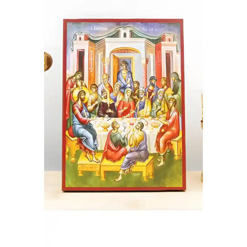 Εικόνα Ορθοδοξίας με περίγραμμα χρυσό σε ξύλο Φλαμουρίας  με  βάση Ιησούς Χριστός Χρισμένος από την Αμαρτωλή Γυναίκα, Ξύλινη Χειροποίητη Εικόνα Ελληνικού Βυζαντινού Στυλ τοίχου Κρεμασμένη σε ξύλινη πλάκα Θρησκευτικό θέμα Χειροποίητη Ελληνορθόδοξη εικόνα του Ιησού Χριστού, Κρεμαστή πλάκα βυζαντινής τέχνης, χριστιανική τέχνη Διάσταση 26x20 cm (10,2 x 7,9 ίντσες)  INTRAEK-22610942