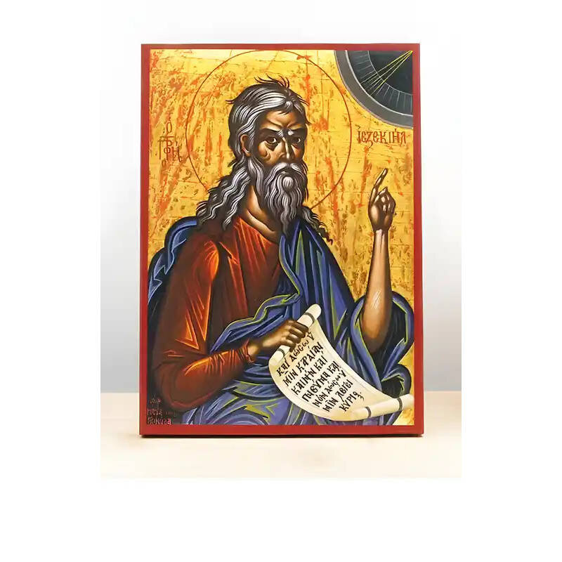 Εικόνα Ορθοδοξίας με περίγραμμα χρυσό σε ξύλο Φλαμουρίας  με  βάση Άγιος Προφήτης Ιεζεκιήλ, Ξύλινη Χειροποίητη Εικόνα Ελληνικού Premium Βυζαντινού Στυλ Κρεμαστή σε ξύλινη πλάκα Θρησκευτικό θέμα Χειροποίητη Ελληνορθόδοξη εικόνα του Ιησού Χριστού, Κρεμαστή πλάκα βυζαντινής τέχνης, χριστιανική τέχνη Διάσταση 10x7 cm (3,9 x 2,8 ίντσες)  INTRAEK-10863