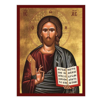 Εικόνα Ορθοδοξίας με περίγραμμα χρυσό σε ξύλο Φλαμουρίας  με  βάση Εικόνα Ευλογίας Ιησού Χριστού, Χειροποίητη Ελληνική Ορθόδοξη εικόνα του Ιησού Χριστού, Κρεμαστή πλάκα βυζαντινής τέχνης, ορθόδοξη εικόνα Διάσταση 40x30 cm (15,8 x 11,8 ίντσες)INTRAEK-43216724230 - Image 1