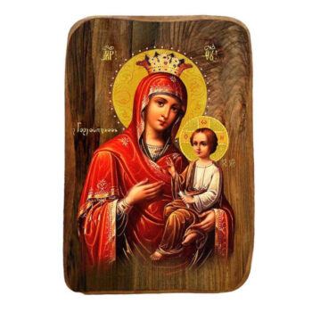 Εικόνα Ορθοδοξίας με περίγραμμα χρυσό σε ξύλο Φλαμουρίας με βάση Παναγία Γρήγορο Σετ Βάπτισης 20 τεμαχίων, Εικόνα Βάπτισης, Χειροποίητη Βυζαντινή εικόνα Bomboniera 9x6cm, Χριστιανικό Δώρο Διάσταση 40x30 cm (15,8 x 11,8 ίντσες)INTRAEK-43216724078 - Image 1