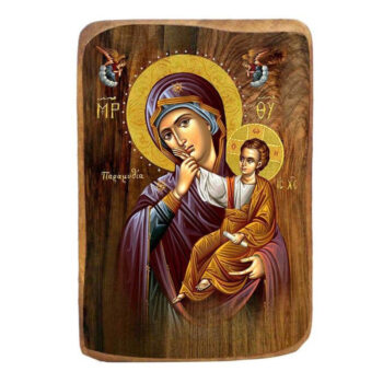 Εικόνα Ορθοδοξίας με περίγραμμα χρυσό σε ξύλο Φλαμουρίας  με  βάση Μπομπονιέρα Βάπτισης Παναγία Παρηγοριά Σετ 20 τεμαχίων, Εικόνα Βάπτισης, Μπομπονιέρα Χειροποίητη Βυζαντινή εικόνα 9x6cm, Χριστιανικό Δώρο Διάσταση 10x7 cm (3,9 x 2,8 ίντσες) INTRAEK-816724042 - Image 1