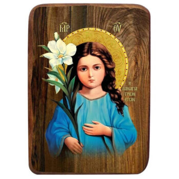 Εικόνα Ορθοδοξίας με περίγραμμα χρυσό σε ξύλο Φλαμουρίας  με  βάση Παναγία σε Μπομπονιέρα Βάπτισης Τριών Χρονών Σετ 20 τεμαχίων, Εικόνα Βάπτισης, Μπομπονιέρα Χειροποίητη Βυζαντινή εικόνα 9x6cm, Χριστιανικό Δώρο Διάσταση 40x30 cm (15,8 x 11,8 ίντσες)INTRAEK-43216723969 - Image 1
