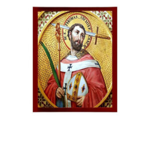 Εικόνα Ορθοδοξίας με περίγραμμα χρυσό σε ξύλο Φλαμουρίας  με  βάση Εικόνα Αγίου Θωμά της Άκρας, Χειροποίητη Καθολική Εικόνα Αγίου Θωμά της Άκρας, Επιτοίχια Πλακέτα Βυζαντινής Τέχνης, Χριστιανική Θρησκευτική Τέχνη Διάσταση 15x11 cm (5,9 x 4,3 ίντσες) INTRAEK-16723811