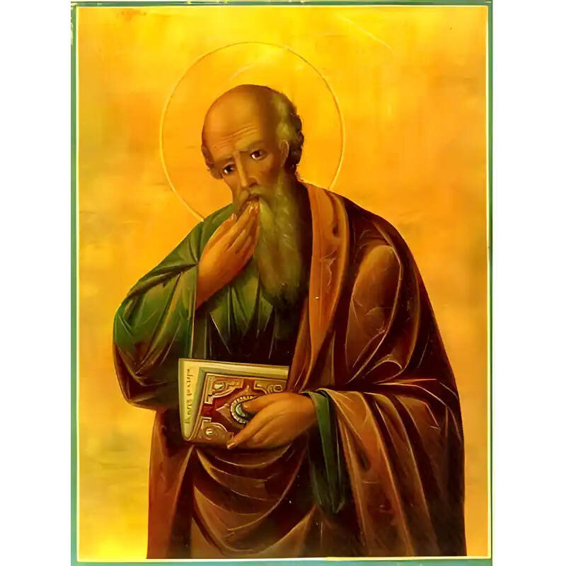 Εικόνα Ορθοδοξίας με περίγραμμα χρυσό σε ξύλο Φλαμουρίας  με  βάση Εικόνα ΑΓΙΟΣ ΑΠΟΣΤΟΛΟΣ ΚΑΙ ΕΥΑΓΓΕΛΙΣΤΗΣ ΙΩΑΝΝΗΣ Ο ΘΕΟΛΟΓΟΣ Χειροποίητη Ελληνορθόδοξη εικόνα του Ιησού Χριστού, Κρεμαστή πλάκα βυζαντινής τέχνης, χριστιανική τέχνη Διάσταση 15x11 cm (5,9x4,3 ίντσες)  INTRAEK-337757865061