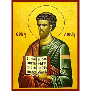 Εικόνα Ορθοδοξίας με περίγραμμα χρυσό σε ξύλο Φλαμουρίας με βάση Εικόνα ΑΓΙΟΣ ΑΠΟΣΤΟΛΟΣ ΚΑΙ ΕΥΑΓΓΕΛΙΣΤΗΣ ΛΟΥΚΑΣ Χειροποίητη Ελληνορθόδοξη εικόνα του Ιησού Χριστού, Κρεμαστή πλάκα βυζαντινής τέχνης, χριστιανική τέχνη Διάσταση 15x11 cm (5,9x4,3 ίντσες) INTRAEK-337757865047