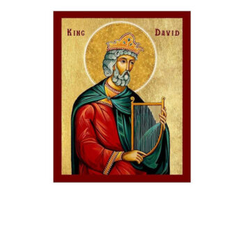 Εικόνα Ορθοδοξίας με περίγραμμα χρυσό σε ξύλο Φλαμουρίας  με  βάση Εικόνα Προφήτη Βασιλιά Δαυίδ, Χειροποίητη Χριστιανική Εικόνα του Προφήτη Βασιλιά Δαυίδ, Πλακέτα Βυζαντινής Τέχνης, Χριστιανική Θρησκευτική Τέχνη Διάσταση 15x11 cm (5,9 x 4,3 ίντσες) INTRAEK-16723754 - Image 1