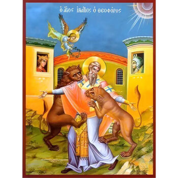 Εικόνα Ορθοδοξίας με περίγραμμα χρυσό σε ξύλο Φλαμουρίας  με  βάση Εικόνα ΑΓΙΟΣ ΙΓΝΑΤΙΟΣ ΙΕΡΟΜΑΡΤΥΣ, Ο ΘΕΟΦΟΡΟΣ, ΕΠΙΣΚΟΠΟΣ ΑΝΤΙΟΧΕΙΑΣ, ΤΟ ΜΑΡΤΥΡΙΟΝ Χειροποίητη Ελληνορθόδοξη εικόνα του Ιησού Χριστού, Κρεμαστή πλάκα βυζαντινής τέχνης, χριστιανική τέχνη Διάσταση 15x11 cm (5,9x4,3 ίντσες)  INTRAEK-337757864832 - Image 1