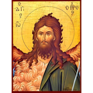 Εικόνα Ορθοδοξίας με περίγραμμα χρυσό σε ξύλο Φλαμουρίας  με  βάση Εικόνα ΑΓΙΟΣ ΙΩΑΝΝΗΣ Ο ΠΡΟΔΡΟΜΟΣ, ΠΡΟΤΟΜΗ Χειροποίητη Ελληνορθόδοξη εικόνα του Ιησού Χριστού, Κρεμαστή πλάκα βυζαντινής τέχνης, χριστιανική τέχνη Διάσταση 15x11 cm (5,9x4,3 ίντσες)  INTRAEK-337757864787