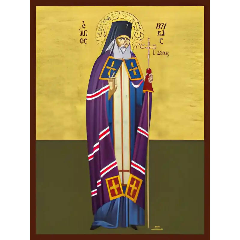 Εικόνα Ορθοδοξίας με περίγραμμα χρυσό σε ξύλο Φλαμουρίας  με  βάση Εικόνα ΑΓΙΟΣ ΛΟΥΚΑΣ, ΙΑΤΡΟΣ ΚΑΙ ΟΜΟΛΟΓΗΤΗΣ, ΑΡΧΙΕΠΙΣΚΟΠΟΣ ΣΥΜΦΕΡΟΥΠΟΛΕΩΣ ΚΑΙ ΚΡΙΜΑΙΑΣ Χειροποίητη Ελληνορθόδοξη εικόνα του Ιησού Χριστού, Κρεμαστή πλάκα βυζαντινής τέχνης, χριστιανική τέχνη Διάσταση 15x11 cm (5,9x4,3 ίντσες)  INTRAEK-337757864742