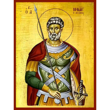 Εικόνα Ορθοδοξίας με περίγραμμα χρυσό σε ξύλο Φλαμουρίας με βάση Εικόνα ΑΓΙΟΣ ΜΗΝΑΣ, Ο ΜΕΓΑΛΟΜΑΡΤΥΣ, Ο ΑΙΓΥΠΤΙΟΣ Χειροποίητη Ελληνορθόδοξη εικόνα του Ιησού Χριστού, Κρεμαστή πλάκα βυζαντινής τέχνης, χριστιανική τέχνη Διάσταση 15x11 cm (5,9x4,3 ίντσες) INTRAEK-337757864720 - Image 1