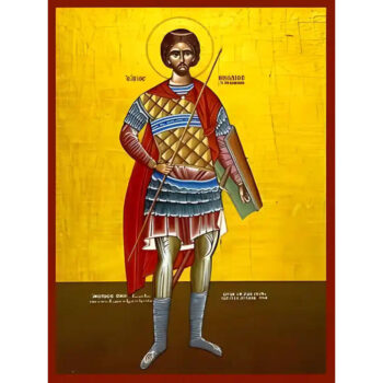 Εικόνα Ορθοδοξίας με περίγραμμα χρυσό σε ξύλο Φλαμουρίας με βάση Εικόνα ΑΓΙΟΣ ΝΙΚΟΛΑΟΣ, ΝΕΟΜΑΡΤΥΣ, Ο ΕΝ ΒΟΥΝΕΝΟΙΣ, ΟΛΟΣΩΜΟΣ Χειροποίητη Ελληνορθόδοξη εικόνα του Ιησού Χριστού, Κρεμαστή πλάκα βυζαντινής τέχνης, χριστιανική τέχνη Διάσταση 15x11 cm (5,9x4,3 ίντσες) INTRAEK-337757864662 - Image 1