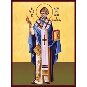 Εικόνα Ορθοδοξίας με περίγραμμα χρυσό σε ξύλο Φλαμουρίας με βάση Εικόνα ΑΓΙΟΣ ΣΠΥΡΙΔΩΝ, ΕΠΙΣΚΟΠΟΣ ΤΡΙΜΥΘΟΥΝΤΟΣ ΚΥΠΡΟΥ, ΟΛΟΣΩΜΟΣ Χειροποίητη Ελληνορθόδοξη εικόνα του Ιησού Χριστού, Κρεμαστή πλάκα βυζαντινής τέχνης, χριστιανική τέχνη Διάσταση 15x11 cm (5,9x4,3 ίντσες) INTRAEK-337757864582