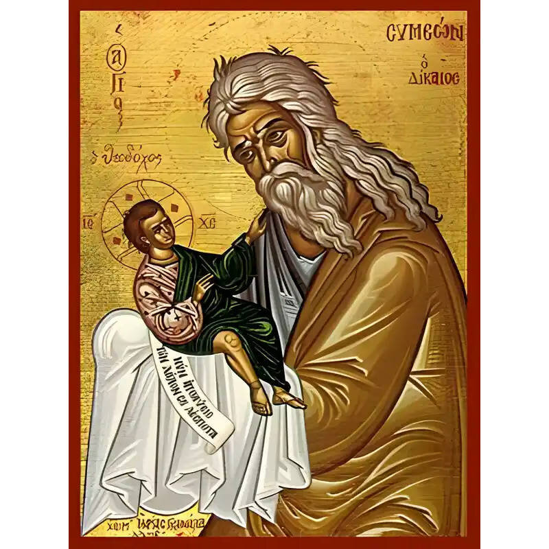 Εικόνα Ορθοδοξίας με περίγραμμα χρυσό σε ξύλο Φλαμουρίας  με  βάση Εικόνα ΑΓΙΟΣ ΣΥΜΕΩΝ, Ο ΘΕΟΔΟΧΟΣ Χειροποίητη Ελληνορθόδοξη εικόνα του Ιησού Χριστού, Κρεμαστή πλάκα βυζαντινής τέχνης, χριστιανική τέχνη Διάσταση 15x11 cm (5,9x4,3 ίντσες)  INTRAEK-337757864571