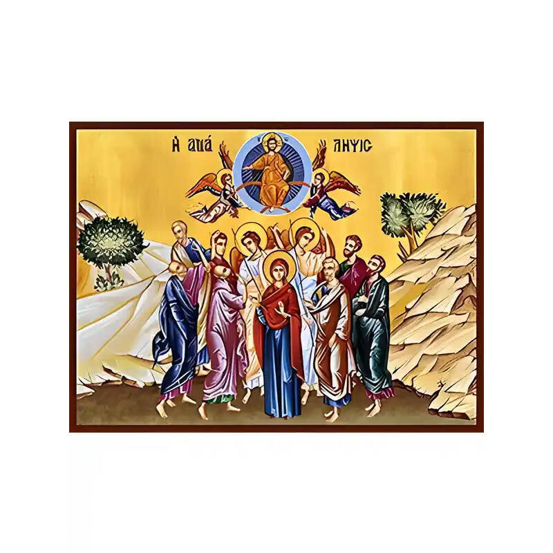 Εικόνα Ορθοδοξίας με περίγραμμα χρυσό σε ξύλο Φλαμουρίας  με  βάση Εικόνα ΑΝΑΛΗΨΙΣ ΧΡΙΣΤΟΥ Χειροποίητη Ελληνορθόδοξη εικόνα του Ιησού Χριστού, Κρεμαστή πλάκα βυζαντινής τέχνης, χριστιανική τέχνη Διάσταση 15x11 cm (5,9x4,3 ίντσες)  INTRAEK-337757864519