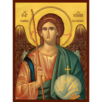 Εικόνα Ορθοδοξίας με περίγραμμα χρυσό σε ξύλο Φλαμουρίας  με  βάση Εικόνα ΑΡΧΑΓΓΕΛΟΣ ΜΙΧΑΗΛ Χειροποίητη Ελληνορθόδοξη εικόνα του Ιησού Χριστού, Κρεμαστή πλάκα βυζαντινής τέχνης, χριστιανική τέχνη Διάσταση 15x11 cm (5,9x4,3 ίντσες)  INTRAEK-337757863748 - Image 1