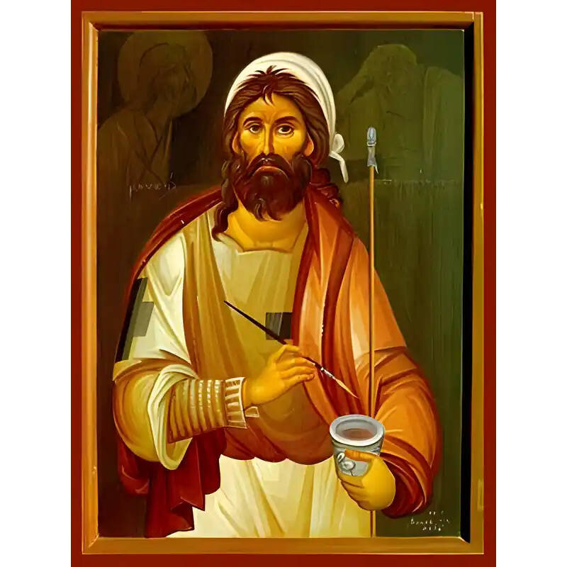 Εικόνα Ορθοδοξίας με περίγραμμα χρυσό σε ξύλο Φλαμουρίας  με  βάση Εικόνα ΜΑΝΟΥΗΛ ΠΑΝΣΕΛΗΝΟΣ, Ο ΑΓΙΟΓΡΑΦΟΣ Χειροποίητη Ελληνορθόδοξη εικόνα του Ιησού Χριστού, Κρεμαστή πλάκα βυζαντινής τέχνης, χριστιανική τέχνη Διάσταση 15x11 cm (5,9x4,3 ίντσες)  INTRAEK-337757864397