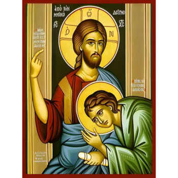 Εικόνα Ορθοδοξίας με περίγραμμα χρυσό σε ξύλο Φλαμουρίας  με  βάση Εικόνα ΜΥΣΤΙΚΟΣ ΔΕΙΠΝΟΣ, ΛΕΠΤΟΜΕΡΕΙΑ Χειροποίητη Ελληνορθόδοξη εικόνα του Ιησού Χριστού, Κρεμαστή πλάκα βυζαντινής τέχνης, χριστιανική τέχνη Διάσταση 15x11 cm (5,9x4,3 ίντσες)  INTRAEK-337757864382 - Image 1