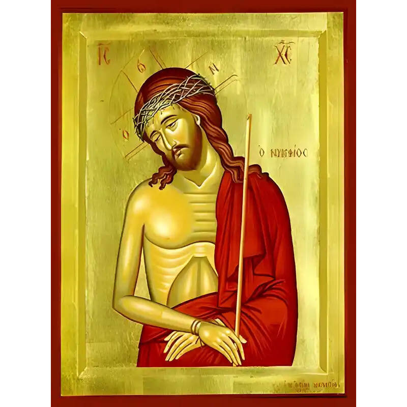 Εικόνα Ορθοδοξίας με περίγραμμα χρυσό σε ξύλο Φλαμουρίας  με  βάση Εικόνα ΝΥΜΦΙΟΣ Χειροποίητη Ελληνορθόδοξη εικόνα του Ιησού Χριστού, Κρεμαστή πλάκα βυζαντινής τέχνης, χριστιανική τέχνη Διάσταση 15x11 cm (5,9x4,3 ίντσες)  INTRAEK-337757864380