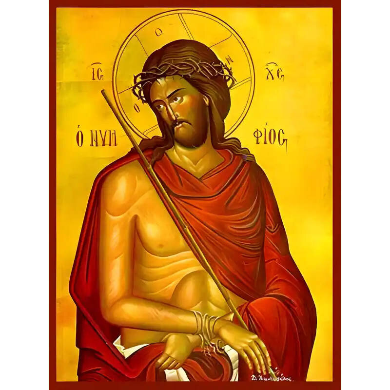 Εικόνα Ορθοδοξίας με περίγραμμα χρυσό σε ξύλο Φλαμουρίας  με  βάση Εικόνα ΝΥΜΦΙΟΣ Χειροποίητη Ελληνορθόδοξη εικόνα του Ιησού Χριστού, Κρεμαστή πλάκα βυζαντινής τέχνης, χριστιανική τέχνη Διάσταση 15x11 cm (5,9x4,3 ίντσες)  INTRAEK-337757864379