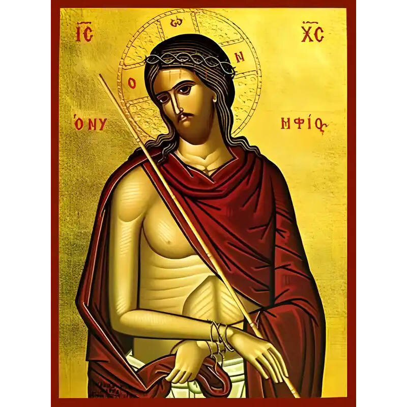 Εικόνα Ορθοδοξίας με περίγραμμα χρυσό σε ξύλο Φλαμουρίας  με  βάση Εικόνα ΝΥΜΦΙΟΣ Χειροποίητη Ελληνορθόδοξη εικόνα του Ιησού Χριστού, Κρεμαστή πλάκα βυζαντινής τέχνης, χριστιανική τέχνη Διάσταση 15x11 cm (5,9x4,3 ίντσες)  INTRAEK-337757864378