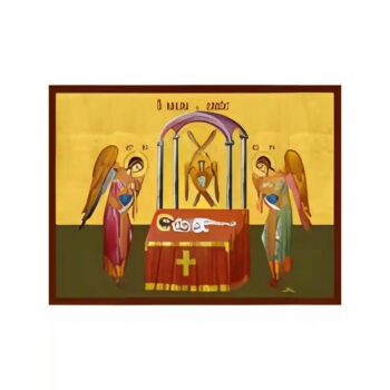 Εικόνα Ορθοδοξίας με περίγραμμα χρυσό σε ξύλο Φλαμουρίας  με  βάση Εικόνα Ο ΜΕΛΙΣΜΟΣ Χειροποίητη Ελληνορθόδοξη εικόνα του Ιησού Χριστού, Κρεμαστή πλάκα βυζαντινής τέχνης, χριστιανική τέχνη Διάσταση 15x11 cm (5,9x4,3 ίντσες)  INTRAEK-337757864371 - Image 1