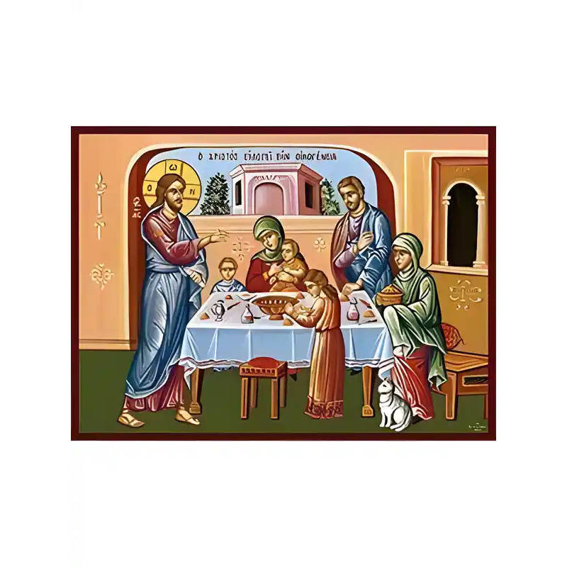 Εικόνα Ορθοδοξίας με περίγραμμα χρυσό σε ξύλο Φλαμουρίας  με  βάση Εικόνα Ο ΧΡΙΣΤΟΣ ΕΥΛΟΓΩΝ ΤΗΝ ΟΙΚΟΓΕΝΕΙΑ Χειροποίητη Ελληνορθόδοξη εικόνα του Ιησού Χριστού, Κρεμαστή πλάκα βυζαντινής τέχνης, χριστιανική τέχνη Διάσταση 15x11 cm (5,9x4,3 ίντσες)  INTRAEK-337757864370