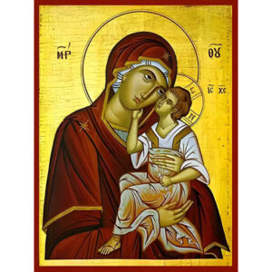 Εικόνα Ορθοδοξίας με περίγραμμα χρυσό σε ξύλο Φλαμουρίας με βάση Εικόνα ΠΑΝΑΓΙΑ ΜΕ ΧΡΙΣΤΟ, ΓΛΥΚΟΦΙΛΟΥΣΑ Χειροποίητη Ελληνορθόδοξη εικόνα του Ιησού Χριστού, Κρεμαστή πλάκα βυζαντινής τέχνης, χριστιανική τέχνη Διάσταση 15x11 cm (5,9x4,3 ίντσες) INTRAEK-337757864348